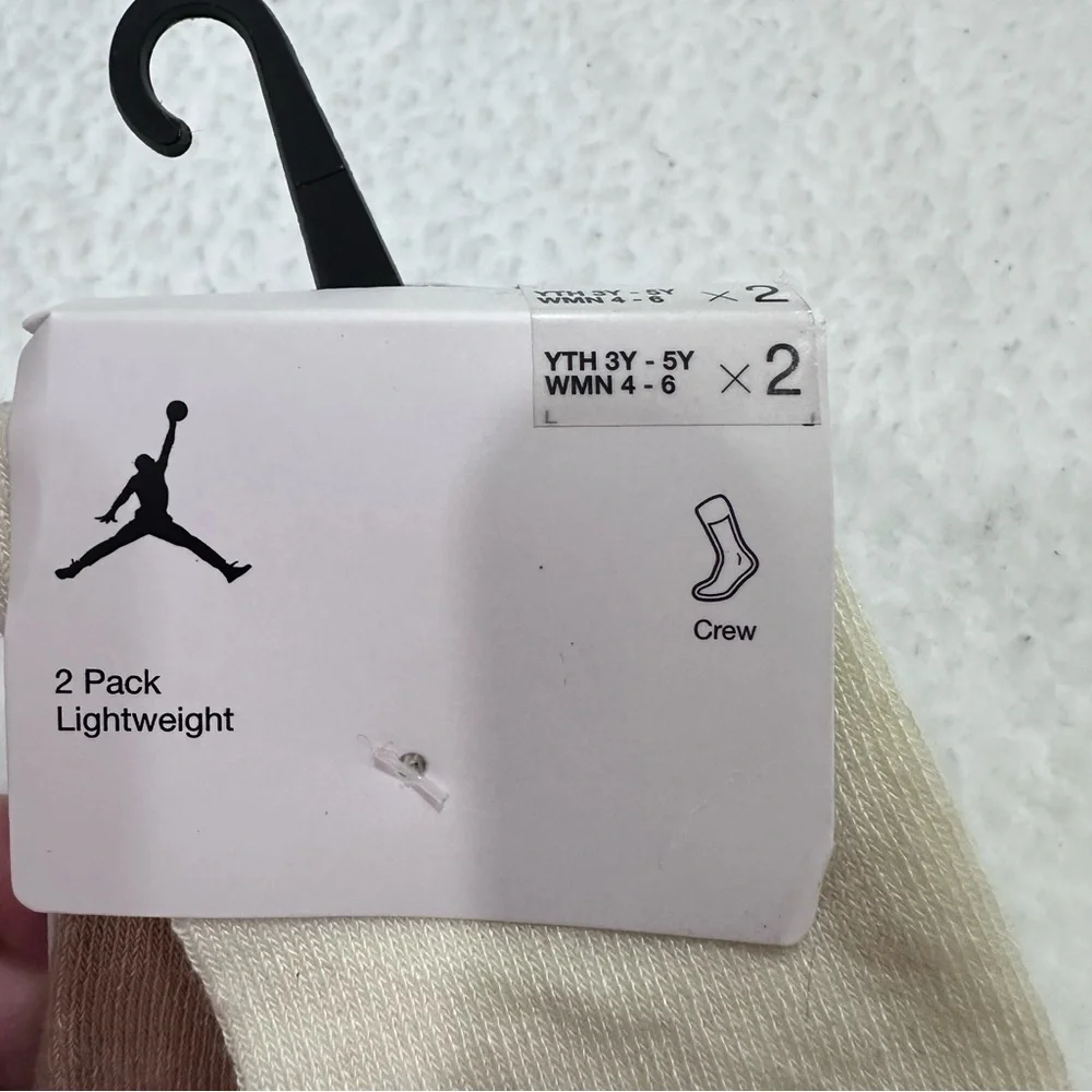 Kids Nike Jordan Cream and Tan Socks